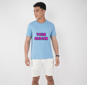 เสื้อยืดผ้าฝ้าย100% สำหรับผู้ชาย150GSM ลายเรียบต้านเชื้อแบคทีเรียทนทานใส่สบายผลิตจากเวียดนาม - Product Image 2
