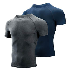 เสื้อรัดกล้ามเนื้อแขนสั้นสำหรับผู้ชายเสื้อยืดออกกำลังกายแห้งเย็นสำหรับฤดูร้อน - Product Image 1
