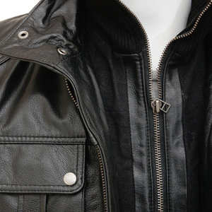 Veste bomber en toile épaisse de style motard vintage de haute qualité pour homme, respirante et chauffante pour l'hiver - Product Image 3