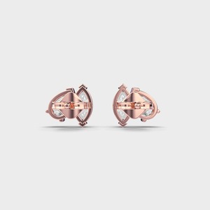 Pendientes de Diamantes Cultivados en Laboratorio con Certificación IGI, Corte Pera y Marquise, Oro Amarillo/Blanco/Rosa de 18K, Pendientes Toi et Moi - Product Image 4