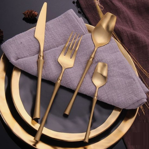 Tabletop Kitchen Flatware Set Shiny Silver Metal Handle Cutlery Elegant Design for Party Events <b>Catering</b> Usage - Product Image 5