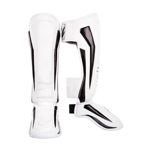 Espinilleras de boxeo con servicios OEM, protectores y calentadores de piernas, espinilleras MMA de cuero de vaca, ropa de entrenamiento de boxeo de alta calidad - Product Image 4