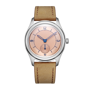 Montre mécanique automatique pour hommes 38mm cadran stérile bracelet en cuir 22mm largeur de bande résistant à l'eau cadran analogique affichage cristal - Product Image 1