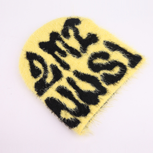 Bonnets d'hiver en tricot de mohair jacquard graphique unisexe de créateur avec logo personnalisé - Product Image 6