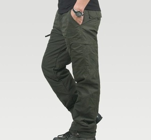Pantalones Cargo Casuales para Hombre, Diseño Nuevo, Cintura Alta, Corte Recto, Frente Plano, con Bolsillos Laterales, Cintura Elástica, Precio Bajo - Product Image 6