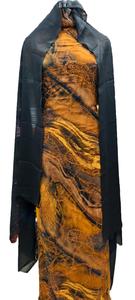 Colección A.K.TRENDY, Conjunto Somali Dirac, Tela Gabasar, Mangas Campana, Estampado Floral, Mangas Largas, Algodón y Spandex, Ecológico, Lujoso, Holgado - Product Image 3