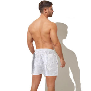 Pantalones Cortos de Playa para Hombre, Estampado Metálico Brillante, Corte Holgado, 100% Algodón, Cintura Elástica, Pantalones Deportivos Casuales, Secado Rápido, Transpirables, para Verano - Product Image 4