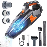 Aspirateur de voiture sans fil portable 150W, forte aspiration, nettoyeur à main avec boîtier ABS pour usage automobile