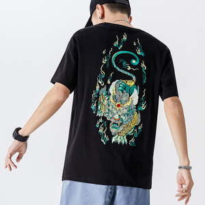 Servicio OEM Ropa de verano Logotipo impreso personalizado Bordado Camisetas Stock Mezcla a granel Ropa Algodón O-cuello Liso Manga corta Hombres - Product Image 2