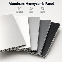 Panneau en nid d'abeille en aluminium de 4 mm pour façade de bâtiment commercial et revêtement de colonnes