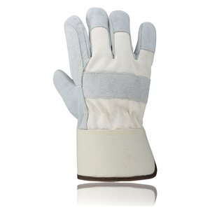Guantes Rigger de cuero Doble Palma con espalda de algodón Cómodos guantes de Palma de doble capa para trabajadores industriales y de fábrica - Product Image 3