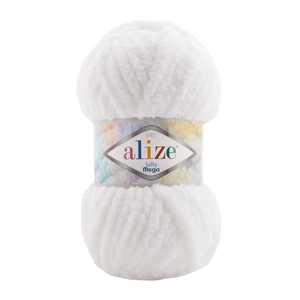 Alize Softy Mega 55 White Fancy Yarn Producto - Product Image 1