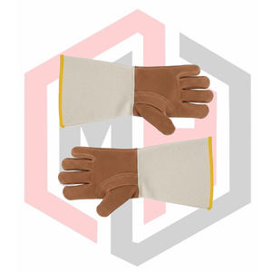 Gants de soudage en cuir à manchette longue, gants de sécurité complets, flexibles, respirants, résistants aux déchirures, résistants à l'usure, isolants thermiques - Product Image 6