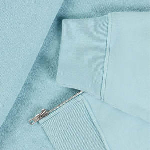 Vente en gros de sweats à capuche surdimensionnés vierges de haute qualité avec impression et broderie pour hommes, bleu - Product Image 4