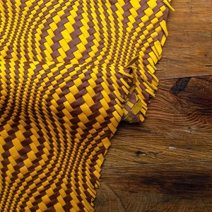 Hecho a mano de cuero tejido floral personalizable 1 a 12 pies cuadrados producto de cuero de primera calidad - Product Image 6