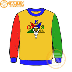 Orden personalizada de la estrella del Este Sudadera bordada de lana de algodón Suéter de alta calidad Ropa griega OES Sudaderas - Product Image 1