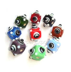 Cuentas de cristal natural hechas a mano al por mayor 18mm 20mm multicolor turquesa para la fabricación y decoración de joyas - Product Image 2