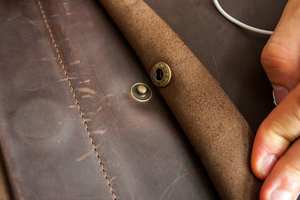 Leather Portable Leather <b>Laptop</b> Inner <b>Case</b> Non-Magnetic and Waterproof Computer Bag Thin Design LS-0005 - Product Image 5