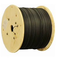 Câble à fibres optiques DMIS haute performance G657A2 certifié CE/ROHS/ISO9001, modèle noir GJXH pour les réseaux FTTH/FTTB/FTTX