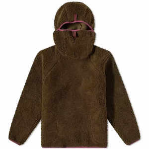 Vente en gros de sweat à capuche Ninja pour homme, coupe classique, polyester uni, hiver, respirant, doublé, avec cache-visage, en polaire sherpa, fermeture éclair - Product Image 1