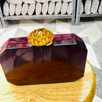 Pochette en résine époxy faite à la main, écologique, pour femme, avec un design artistique unique, modelée à la main, cadeau de mariage pour filles, pour les fêtes
