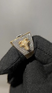 LL Custom 925 Sterling Silver Men's Moissanite <b>Ring</b> <b>Iced</b> Out VVS Hiphop Style Bezel Set IGI Certified 'Earth Buss Down' Design - Product Image 5