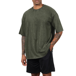 T-shirt vintage à logo personnalisé pour hommes, T-shirt blanc délavé à l'acide de grande taille pour les chemises audacieuses de style streatwear urbain pour hommes - Product Image 4