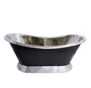 Suministros directos de fábrica, mejor precio, bañera de lujo de cobre puro, bañera independiente con orificio de drenaje para uso y decoración de baño - Product Image 6