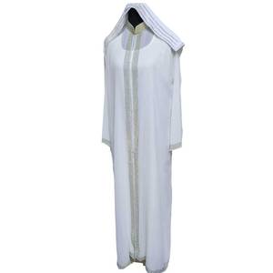 Phụ Nữ Sang Trọng Abaya Jalabiya Jilbab Farasha Thanh Lịch khiêm tốn Hồi Giáo Đảng Satin Tự Nhiên Tầng Chiều Dài Ăn Mặc Truyền Thống Buổi Tối - Product Image 2