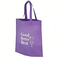 Sacs de shopping personnalisés avec logo imprimé, en tissu non tissé spunbond, avec longues poignées d'épaule