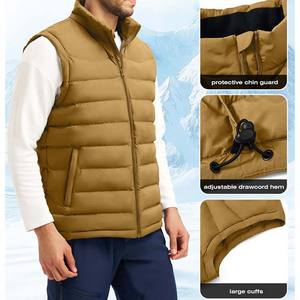 Chaleco Acolchado de Invierno para Hombre, Más Vendido al por Mayor, Chaqueta Impermeable con Cuello Alto de Lona - Product Image 1