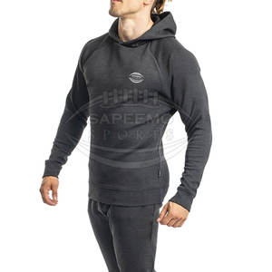 Basic Men Winter Solid <b>Gym</b> <b>Hoodie</b> Comfortable Workout Pullover Soft Fleece Fabric Athletic Wear - Product Image 2