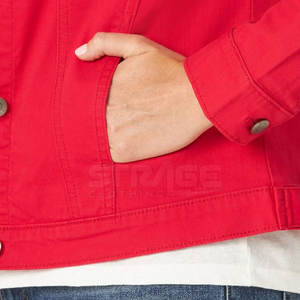 Vestes en jean pour femmes à manches longues, hiver, 100% coton, tricotées, respirantes, taille personnalisée, vente en gros - Product Image 4