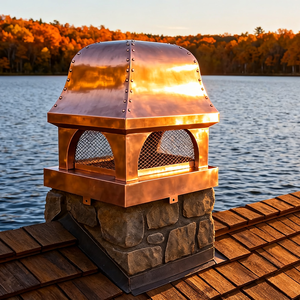 <span class=keywords><strong>Chimenea</strong></span> de Cobre Arquitectónica Personalizada, Componente de Techo de Alta Resistencia para Villas y Edificios Tradicionales - Product Image 1