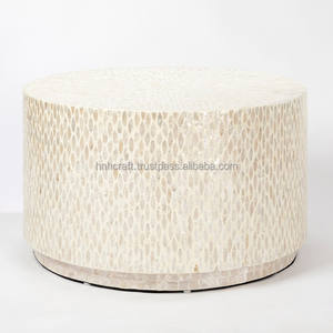 Mesa de centro de nácar de la mejor elección con soporte de acero inoxidable Diseño OEM Muebles de hotel Muebles para el hogar de Vietnam - Product Image 4