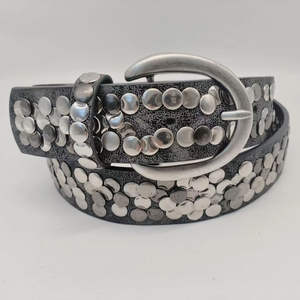 Ceinture décontractée vintage en cuir de vache véritable pour homme avec boucle en cuivre, durable, largeur 38 mm, longueur 110-125 cm - Product Image 1