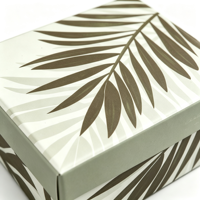 Boîte cadeau rigide de luxe personnalisée, design marbre galaxie tropicale, avec couvercle et base, pour bijoux, cosmétiques, anniversaire, mariage