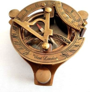 Boussole de cadran solaire antique en laiton Lister en laiton nautique 3 "Look antique par Calvin artisanat - Product Image 5