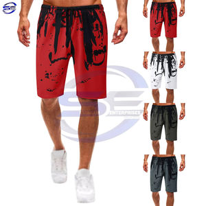 Pantalones cortos deportivos informales de verano para hombre, pantalones de malla de secado rápido para gimnasio y playa, pantalones cortos de entrenamiento antiarrugas para correr, gimnasio, tela de lona - Product Image 1