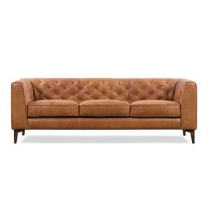 Two or Three Seater Genuine Leather Modern Sofa Set for School and Workshop Use - Product Image 1