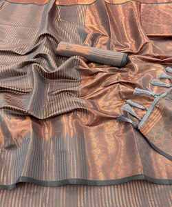 Saree en soie Banarasi élégant pour femmes avec broderie lourde et chemisier élégant prêt à l'emploi pour la fête de mariage kurti - Product Image 3