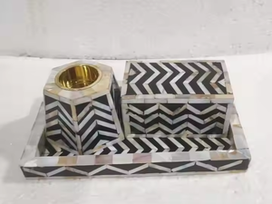 Quemador de incienso indio duradero ecológico de alta calidad, incrustaciones de perlas Madre, soportes de resina de madera, características aromáticas - Product Image 5