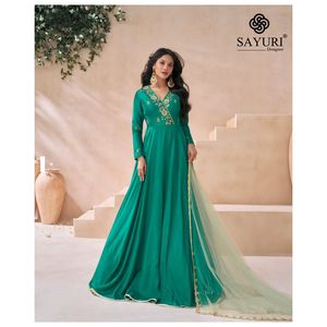 ชุดผ้า Anarkali โดย Fab Zone ชุดเย็บปักด้วยผ้าไหมผ้าจอร์เจีย - Product Image 3