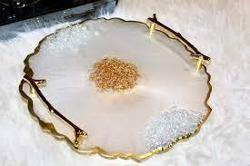 ถาดเสิร์ฟเรซินออกแบบใหม่พร้อมหูจับปรับสีและโลโก้-ความรักสไตล์บ้านตกแต่งบ้านต้นทุนต่ำของขวัญคริสต์มาส - Product Image 2