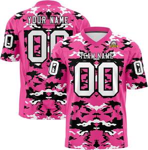 Camisetas de fútbol americano profesionales de color personalizado, marca de equipo de manga corta, opción de talla grande para partido de práctica, OEM impreso - Product Image 1