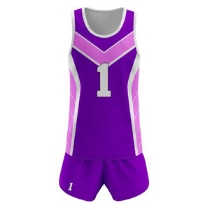 Uniformes de Voleibol Unisex Sublimados con Impresión Digital Personalizada, Secado Rápido, Alta Calidad, 100% Poliéster 240g, Cuello en V para Adultos - Product Image 1