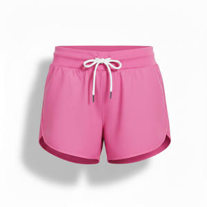 Shorts Deportivos Casuales para Mujer, Personalizados, Cortos, Sólidos, Holgados, con Cordón Ajustable en la Cintura Elástica, de Algodón de Punto de Calidad - Product Image 2