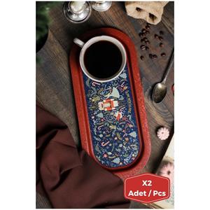 Bandeja de metal rectangular Juego de 2 piezas 160x350mm Cascanueces festivo y caprichoso Clara, y decoraciones navideñas Diseño de cuentos - Product Image 1