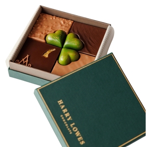 Scatola Quadrata Fai-da-Te per Capodanno, Colore Smeraldo, Carta Texturizzata, Confezione Regalo Vuota per Cioccolatini e Trufte, per Cioccolatieri - Product Image 4