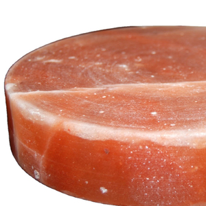 High Quality 100% Natural Pink Himalayan Rock Salt Wholesale Circle <b>Bricks</b> Tiles Blocks Sea Salt From Pakistan - Product Image 4